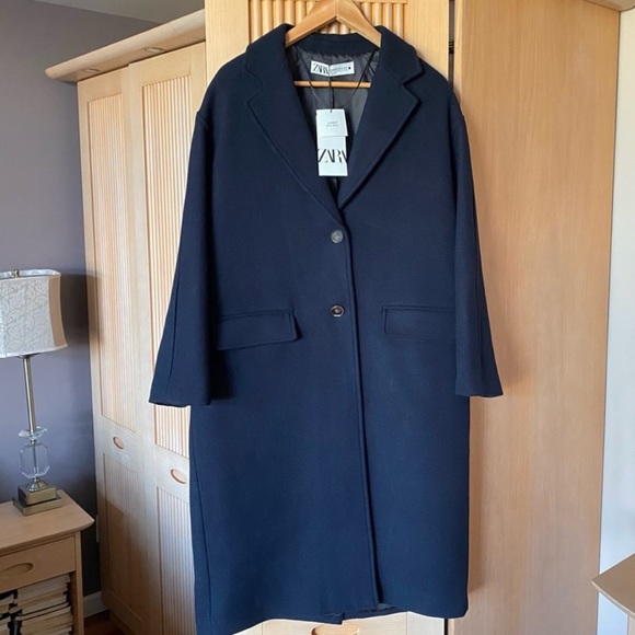 Zara Oversized Wool Blend Coat Size - Picture 16 of 16
